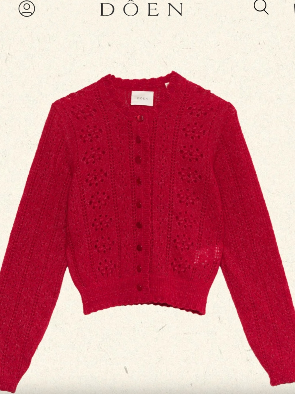 NWT Doen Cossette Cardigan